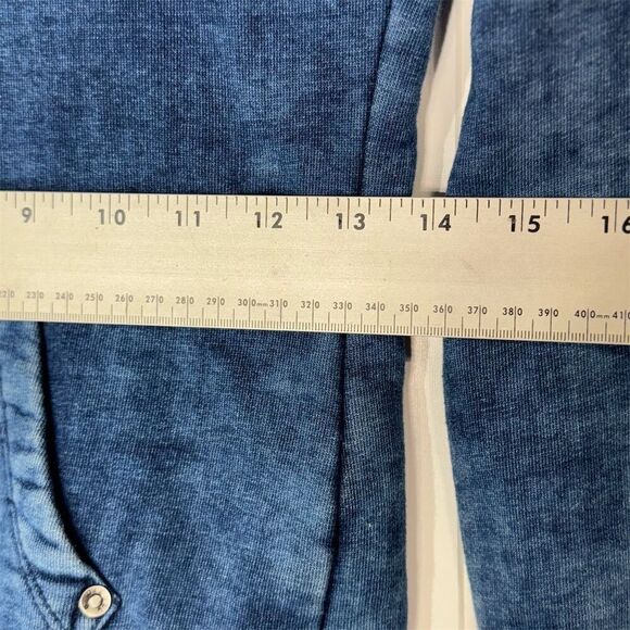 Diesel Kids Hoodie Tunic Distressed Denim Blue Sweatshirt Small Urban Streetwear - Picture 5 of 8